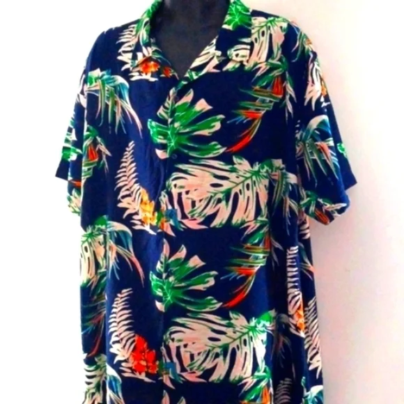 ROSSO MILANO ITALY Tropical Print Shirt, XXL  🏖 - Picture 5 of 7